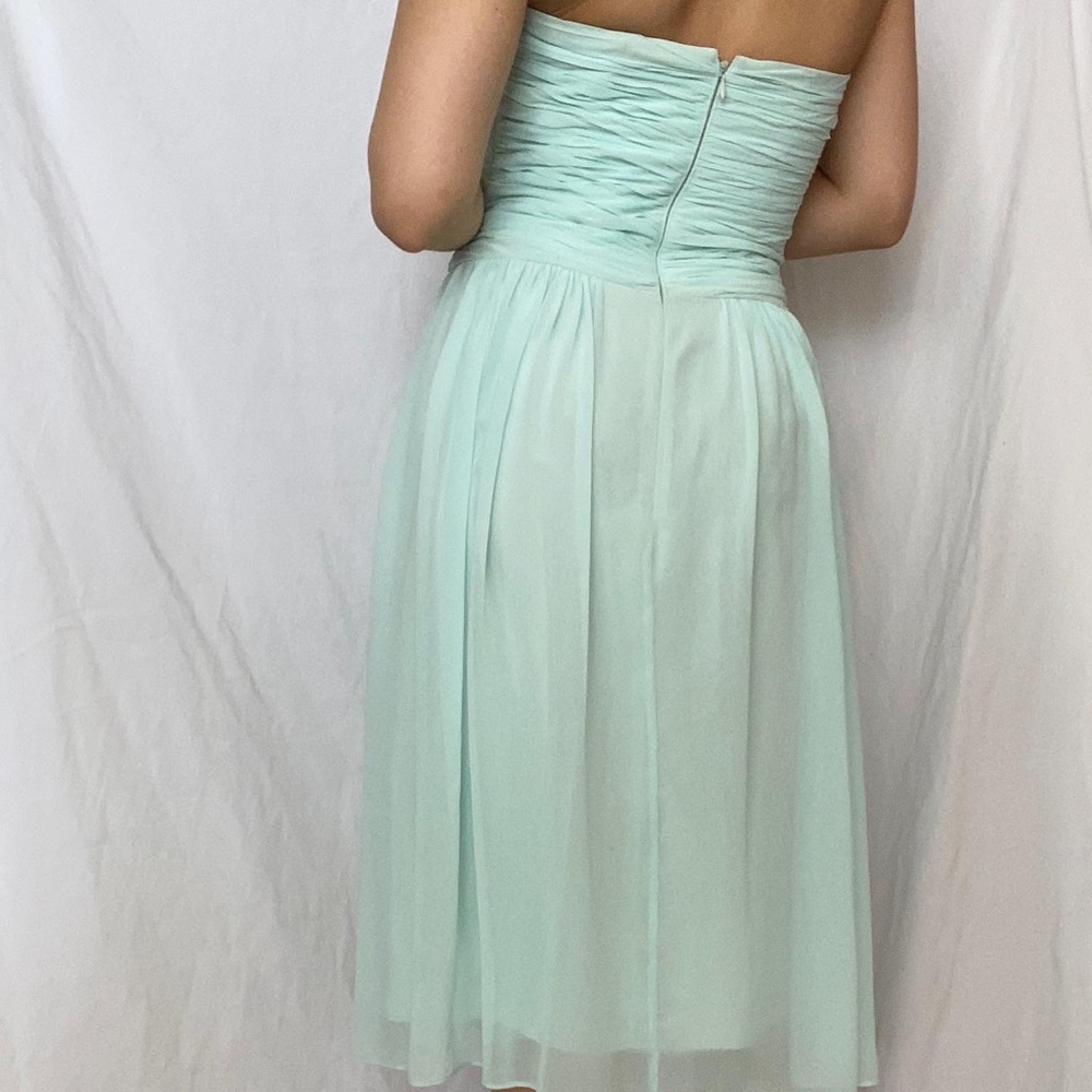Chiffon overlay midi tea length bridesmaid / grad dress - Picture 5 of 11